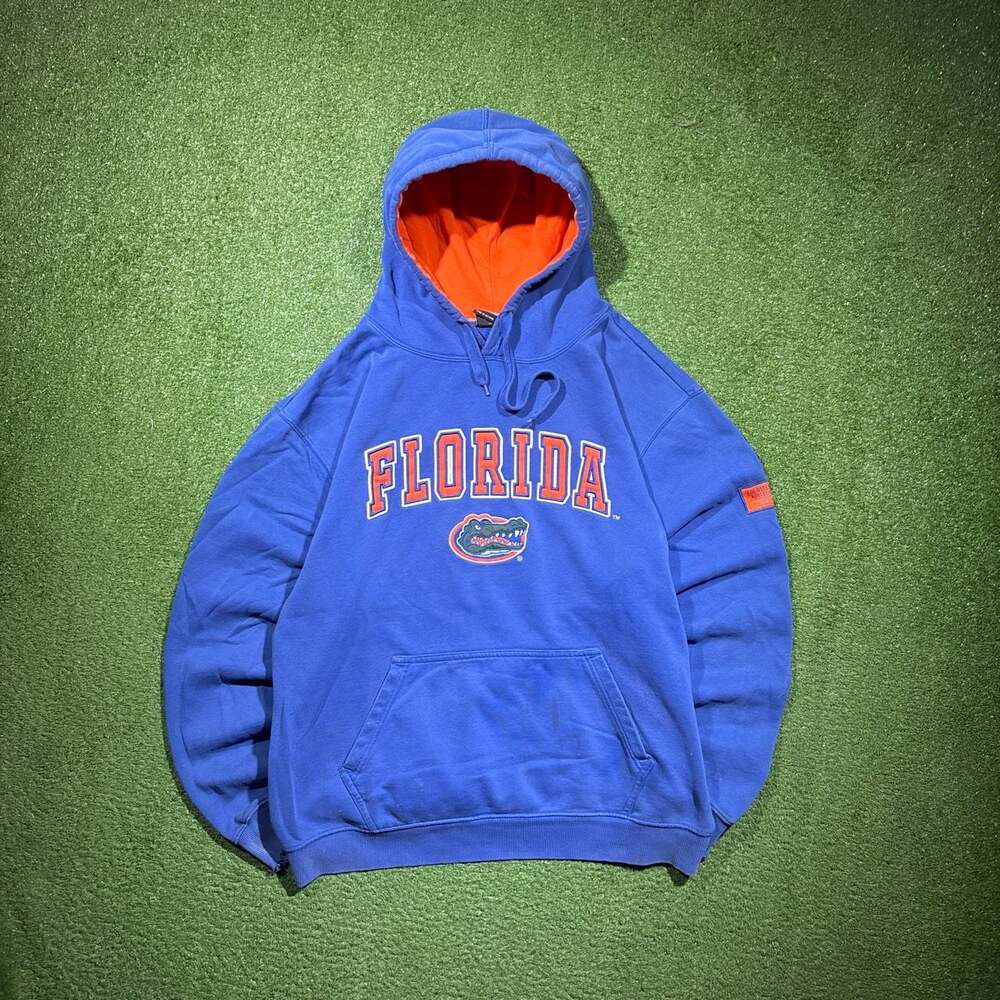 Colosseum Athletics Florida Gators Royal Blue Orange Embroidered Pullover Hoodie